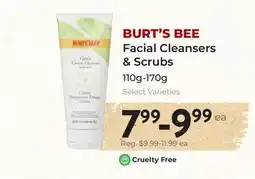 Marche Leo's BURT'S BEE Facial Cleansers & Scrubs offer