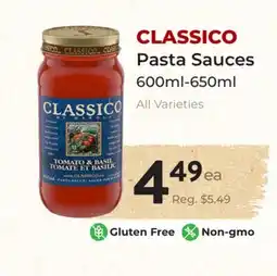 Marche Leo's CLASSICO Pasta Sauces offer