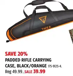 Canadian Tire Tikka PADDED RIFLE CARRYING CASE, BLACK/ORANGE offer