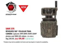 Canadian Tire Stealth Cam REVOLVER 360° CELLULAR TRAIL CAMERA offer