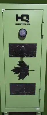 Canadian Tire Outfitters 24-GUN CANADA FLAG SAFE, GREEN Features an electronic keypad offer