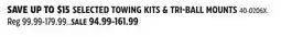 Canadian Tire Reese SELECTED TOWING KITS & TRI-BALL MOUNTAIN offer