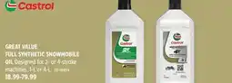 Canadian Tire Castrol FULL SYNTHETIC SNOWMOBILE OIL offer