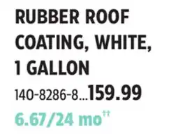 Canadian Tire Dicor RUBBER ROOF COATING, WHITE, 1 GALLON offer