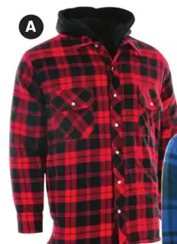 Canadian Tire Forcefield PLAID HOODED FLANNEL WORK SHIRT offer