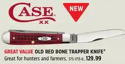 Canadian Tire CASE RED BONE TRAPPER KNIFE offer