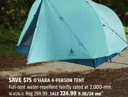 Canadian Tire O'HARA 4-PERSON TENT offer
