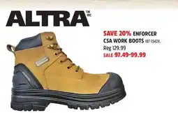 Canadian Tire ALTRA ENFORCER CSA WORK BOOTS offer