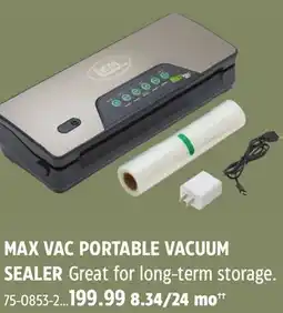 Canadian Tire LEM MAX VAC PORTABLE VACUUM SEALER offer