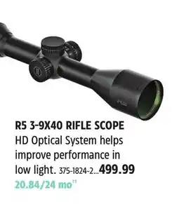Canadian Tire Bushnell R5 3-9X40 RIFLE SCOPE offer