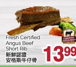 T&T Supermarket FRESH CERTIFIED ANGUS BEEF SHORT RIB offer