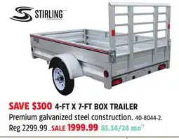 Canadian Tire Stirling 4-FT X 7-FT BOX TRAILER offer