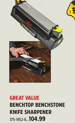 Canadian Tire Work Sharp BENCHTOP BENCHSTONE KNIFE SHARPENER offer