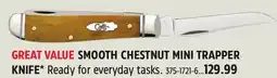 Canadian Tire Case VALUESMOOTH CHESTNUT MINI TRAPPER KNIFE offer