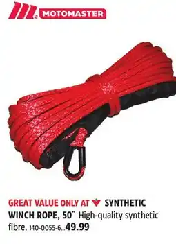 Canadian Tire Motomaster SYNTHETIC WINCH ROPE 50˝ offer
