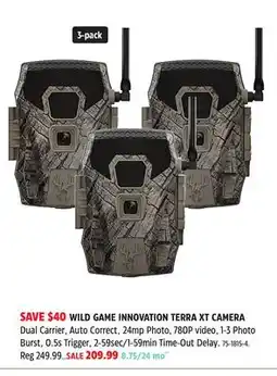 Canadian Tire Stealth Cam WILD GAME INNOVATION TERRA XT CAMERA offer