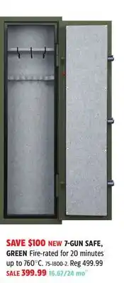 Canadian Tire Huntshield NEW7-GUN SAFE, GREEN offer