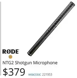 Vistek RODE NTG2 Shotgun Microphone offer