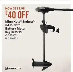 Cabela's Minn Kota Endura 34 lb. with Battery Meter offer