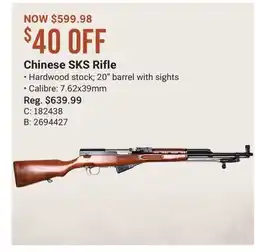 Cabela's Chinese SKS Rifle offer