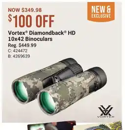Cabela's Vortex Diamondback HD 10x42 Binoculars offer