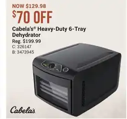 Cabela's Cabela's Heavy-Duty 6-Tray Dehydrator offer
