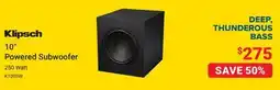 Visions Electronics Klipsch 10 Powered Subwoofer offer