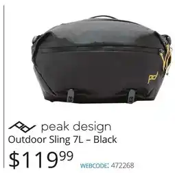 Vistek Peak Design Outdoor Sling 7L-Black offer