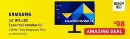 Visions Electronics SAMSUNG 24 IPS LED Essential Monitor S3 offer