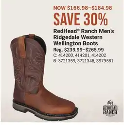Cabela's RedHead Ranch Men's Ridgedale Western Wellington Boots offer