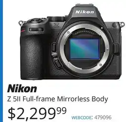 Vistek Nikon Full-frame Mirrorless Body offer