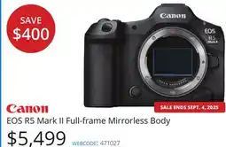 Vistek Canon EOS R5 Mark II Full-frame Mirrorless Body offer