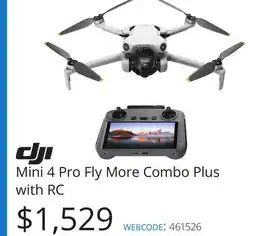 Vistek DJI Mini 4 Pro Fly More Combo Plus with RC offer