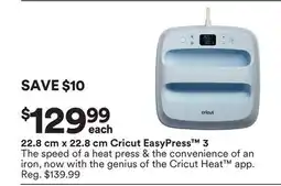 Michaels 22.8 cm x 22.8 cm Cricut EasyPress 3 offer