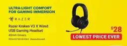 Visions Electronics Razer Kraken V3 X Wired USB Gaming Headset offer
