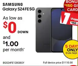 Visions Electronics Samsung Galaxy S24FE5G offer