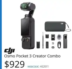 Vistek DJI Osmo Pocket 3 Creator Combo offer
