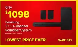 Visions Electronics Samsung 11.1. 4-Channel Soundbar System offer