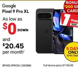 Visions Electronics Google Pixel 9 Pro XL offer