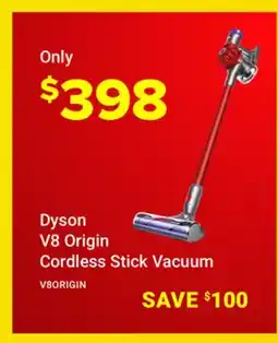 Visions Electronics Dyson V8 Origin Cordless Stick Vacuum offer