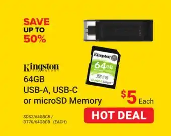 Visions Electronics 64GB USB-A, USB-C or microSD Memory offer