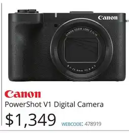 Vistek Canon PowerShot V1 Digital Camera offer