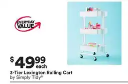 Michaels 3-Tier Lexington Rolling Cart by Simply Tidy offer
