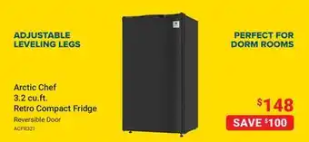Visions Electronics Arctic Chef 3.2 cu. ft. Retro Compact Fridge offer