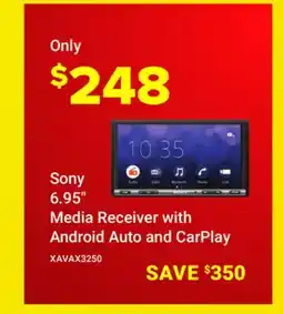 Visions Electronics Sony 6.95 Media Receiver with Android Auto and CarPlay offer