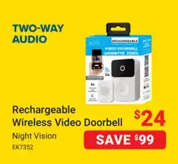 Visions Electronics Rechargeable Wireless Video Doorbell offer