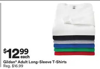Michaels Gildan Adult Long-Sleeve T-Shirts offer