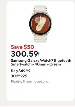 Staples Samsung Galaxy Watch7 Bluetooth Smartwatch - 40mm - Cream offer