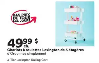 Michaels Chariots à roulettes Lexington de 3 étagères d'Ordonnez simplement offer