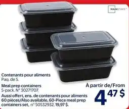 Walmart Mainstays meal prep containers offer